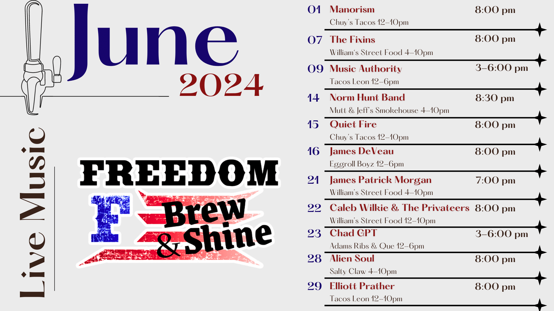 June Live Music Lineup